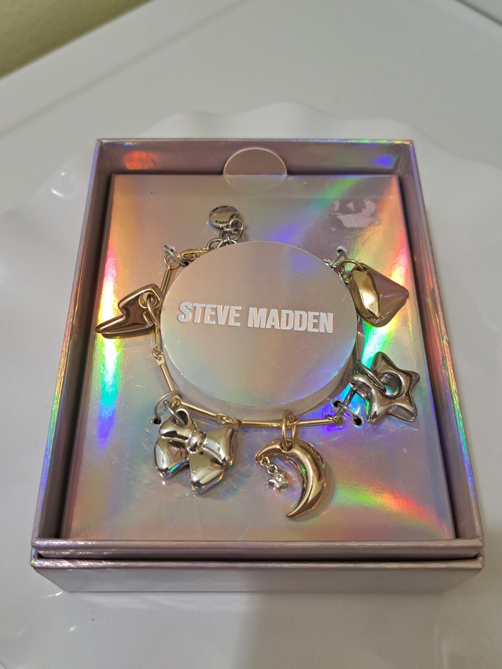 Steve Madden Puffy Charm Bracelet